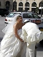 21 pictures - Naughty Brides upskirt photos