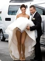 Upskirt pictures - Naughty Brides upskirt photos