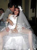 22 pictures - Naughty Brides upskirt photos