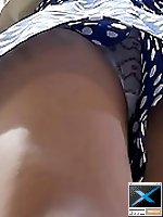 Upskirt movies - Blonde bimbo upskirts long legs