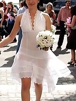 22 pictures - Naughty Brides upskirt photos