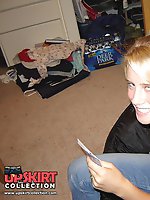 12 pictures - Down the blouse shots with cute amateurs