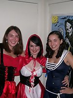 12 pictures - Halloween oops up skirt. Each is very hot!