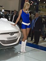 27 pictures - Saucy dolls spied on cam when modeling in shorts