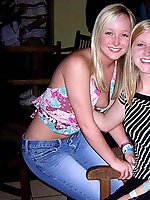 Upskirt pictures - Babes press tits in exciting downblouse pics