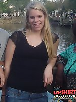 Upskirt pictures - Private photos of young blonde. Flashing upskirt
