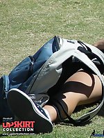 Upskirt pictures - Sexy upskirt. Young prettie voyeured in a park.