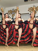 24 pictures - Lewd dancers shamelessly demonstrate hot upskirt