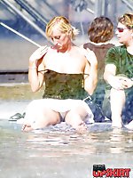 12 pictures - Beautiful summer dress upskirt