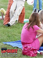 Upskirt pictures - Sexy upskirt girls enjoy a picnic