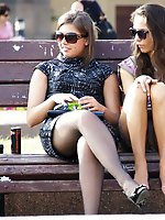 Upskirt pictures - Pretty girls filmed with upskirt spy cam