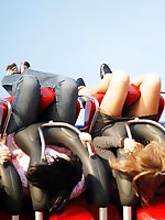 Upskirt pictures - Cute upskirt girls in amusement park