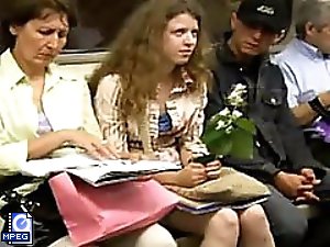 4 movies - We've managed to shoot some upskirt videos of this pretty long-haired girl