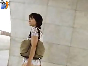 4 movies - Kitty in a light summer dress. Everything was well done!  Nice ass in white trunks with blue stripe! I was almost invisible!