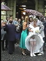 10 pictures - Naughty Brides upskirt photos