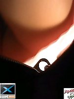 Upskirt movies - Upskirt voyeur report made on the move by a hunter for pink skirts