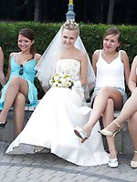 10 pictures - Naughty Brides upskirt photos