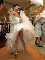 Upskirt pictures - Naughty Brides upskirt photos