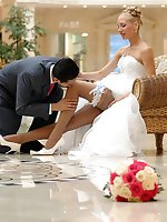 10 pictures - Naughty Brides upskirt photos