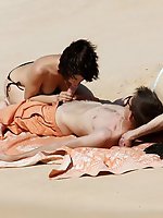 Upskirt pictures - Hard bikini sex scenes on the beach