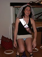 10 pictures - Naughty Brides upskirt photos