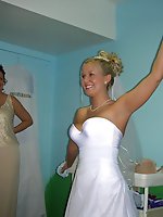 10 pictures - Naughty Brides upskirt photos