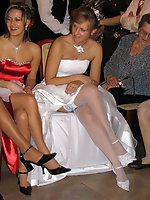 10 pictures - Naughty Brides upskirt photos