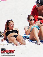 Upskirt pictures - Horny bikini models contest on beach