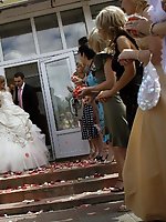 10 pictures - Naughty Brides upskirt photos