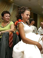 10 pictures - Naughty Brides upskirt photos