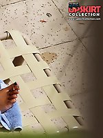 Upskirt pictures - Babe playing with her hot bikini ass