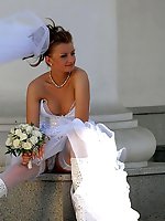Upskirt pictures - Set of Bride In Lingerie Show Ass