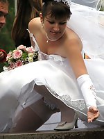 Upskirt pictures - Naughty Brides upskirt photos