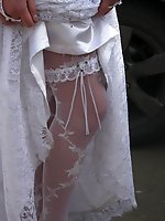 Upskirt pictures - Naughty Brides upskirt photos
