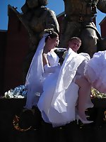 10 pictures - Naughty Brides upskirt photos