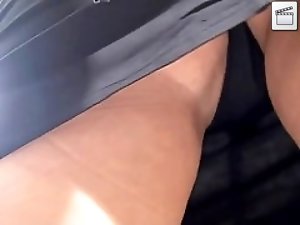 3 movies - Sitting upskirt filmed in a cafe