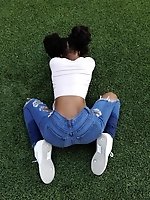 Upskirt pictures - "Angel Avril Denim Fetish 1"