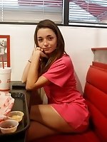 Upskirt pictures - Hannah Tarley Skinny Fries