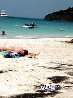 Upskirt pictures - candid beach butts on the island of Antigua