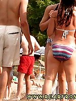 Upskirt pictures - sexy voyeur asses on the beach