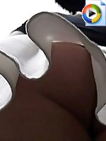 3 movies - Slutty high heel chicks upskirt