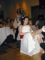 10 pictures - Naughty Brides upskirt photos