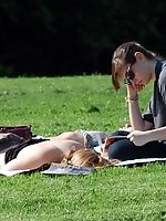 Upskirt pictures - Look up skirt. No need even to voyeur her. She shows