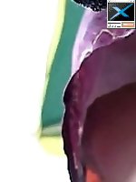 Upskirt movies - White ass shorts up mini skirt