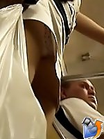 3 movies - Close up of upskirt legs and ass