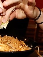 Upskirt pictures - Gaby Mueller Vs Pad Thai
